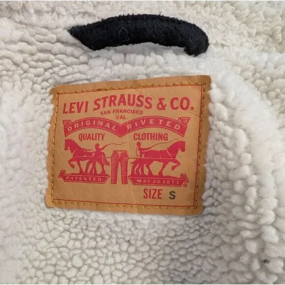 Levis Men's Green Buffalo Plaid Sherpa Jacket Sz Small - Picture 4 of 10